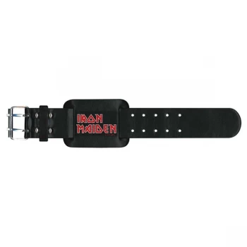 Image of Iron Maiden - Logo Leather Wrist Strap