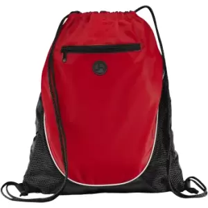 Image of Bullet The Peek Drawstring Cinch Backpack (35.5 x 43.1cm) (Red/Solid Black)