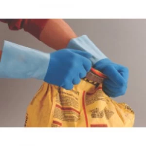 Image of Polyco Gloves Gauntlet Latex Size 9 Blue