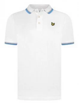 Image of Lyle & Scott Boys Short Sleeve Tipped Polo Shirt - White