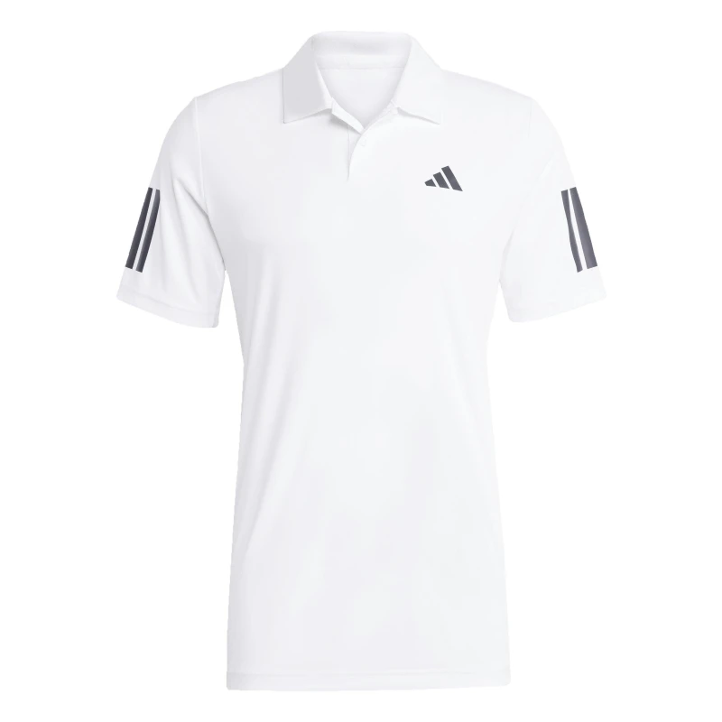 Image of adidas Club 3 Stripe Polo Shirt Mens - White White S