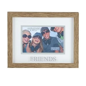 Image of 6" x 4" - Natural Wood Effect Frame - Friends