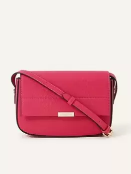 Image of Accessorize Straight Flap Saddle Crossbody, Pink, Women