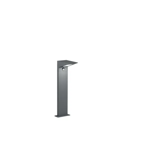 Image of Nelson Modern 50cm Outdoor Bollard Anthracite 3000K IP54 with PIR