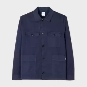 Image of Paul Smith Mens Casual Fit Shirt Jacket Bs Zebra