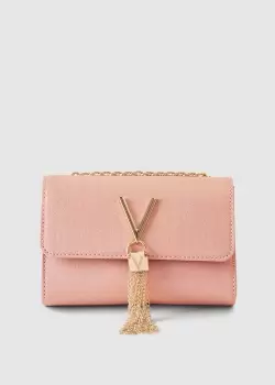 Image of Valentino Bags Womens Divina Gift Box Small Fold Clutch Bag With Chain In Rosa