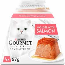 Image of Gourmet Revelations Mousse Salmon Cat Food 4 x 57g