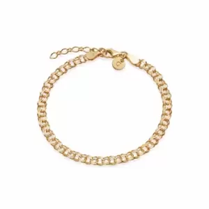 Image of Daisy London 18ct Gold Plate Double Curb Chain Bracelet 18ct Gold Plate