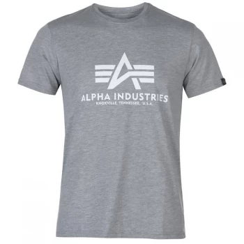 Image of Alpha Industries Basic Logo T-Shirt - Grey