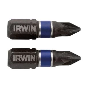 Image of IRWIN Impact Screwdriver Bits Pozi PZ3 50mm (Pack 2)