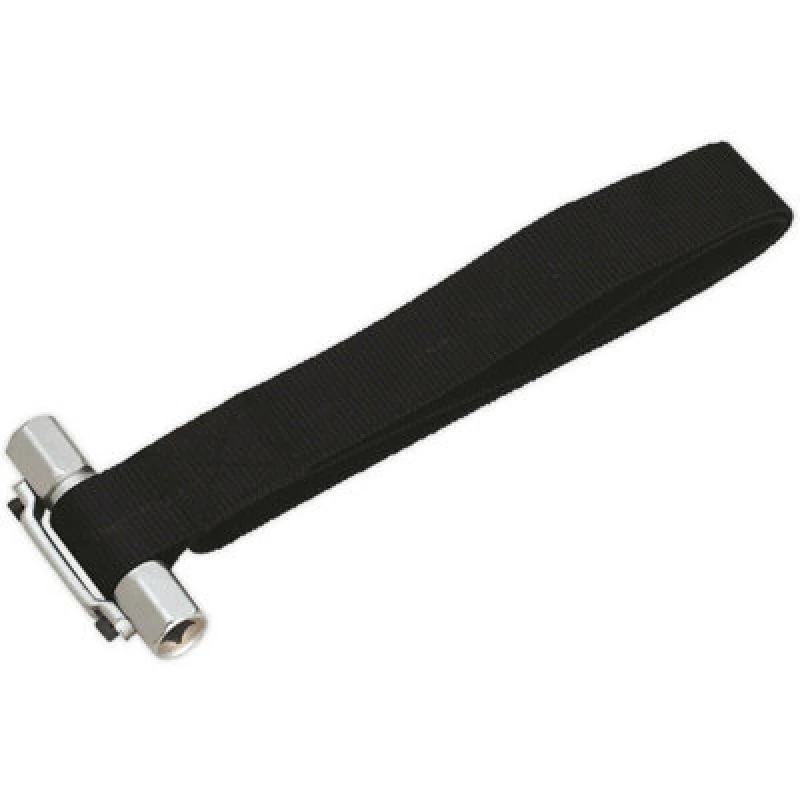 Image of Loops 300mm Oil Filter Strap Wrench - 3/8" & 1/2" Sq Drive - Nylon Webbing Strap Multi