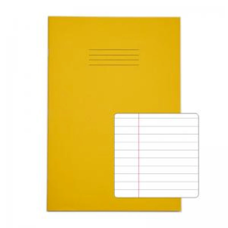 Image of RHINO A4 Exercise Book 96 Page, Yellow, F8M (Pack of 10)