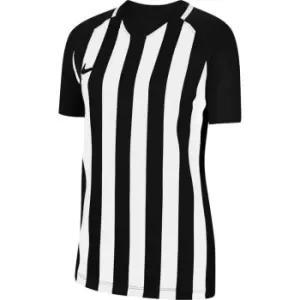 Image of Nike Y Neck Stripe Football Shirt Junior Boys - Black