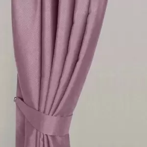 Image of Homecapes Pastel Pink Herringbone Chevron Curtains Tie Backs Pair