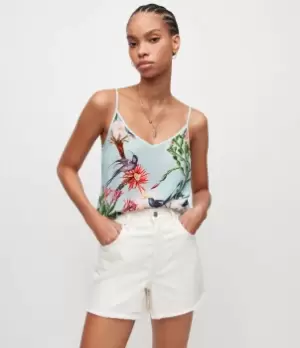 Image of AllSaints Womens Tammy Senja Top, Blue, Size: 4