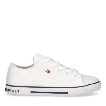 Image of Tommy Hilfiger Childrens Vincent Low Top Trainers - White