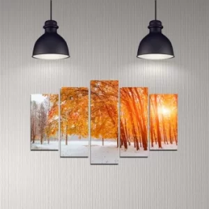 Image of 5DMDF-30 Multicolor Decorative MDF Painting (5 Pieces)