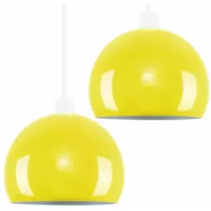 Image of Minisun - 2 x Yellow Arco Ceiling Pendant Light Shades