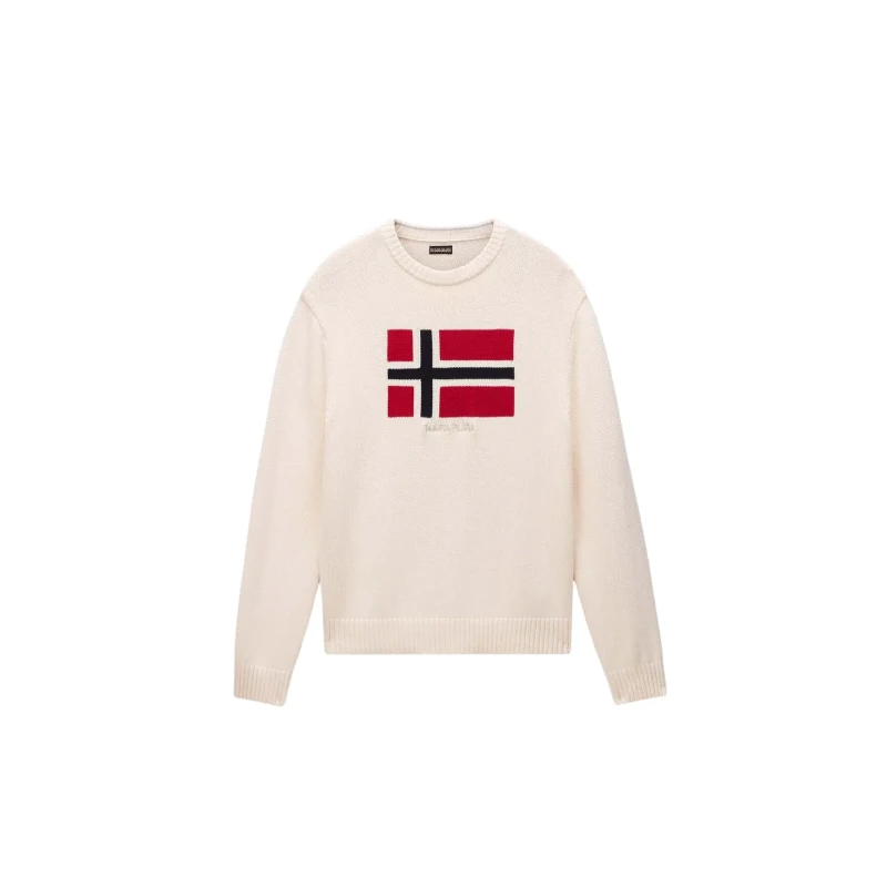 Image of Long sleeve T-Shirt Napapijri D-Mura C Beige Male M