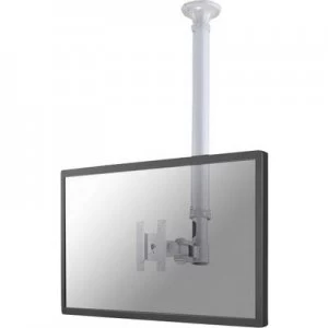 Image of NewStar FPMA-C100SILVER 1x Monitor ceiling mount 25,4cm (10) - 76,2cm (30) Height-adjustable, Tiltable, Swivelling, Swivelling