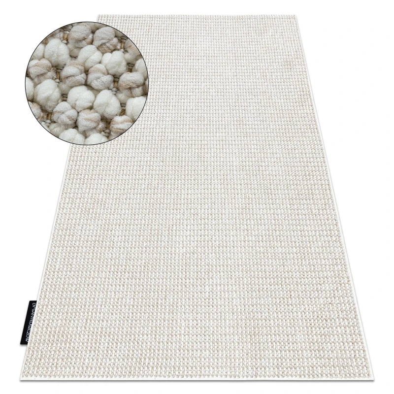 Image of RugsX Carpet Casablanca Loop White / Beige Loop, Soft 80X150 Cm
