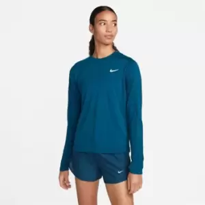 Image of Nike Dri-FIT Swoosh Run Womens Running Mid Layer - Blue
