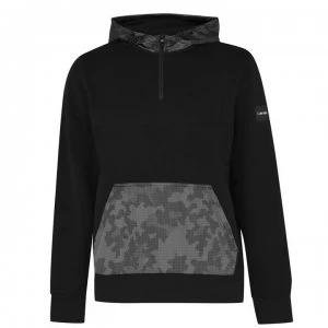 Image of Calvin Klein OTH Half Zip Hoodie - Black BEH