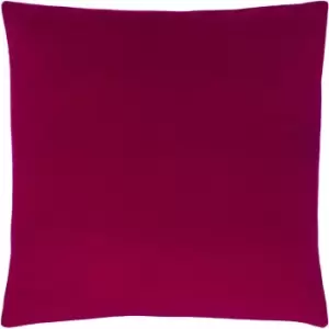 Image of Sunningdale Velvet Square Cushion Cerise, Cerise / 50 x 50cm / Polyester Filled