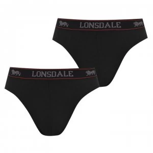 Image of Lonsdale 2Pk Brief Mens - Black