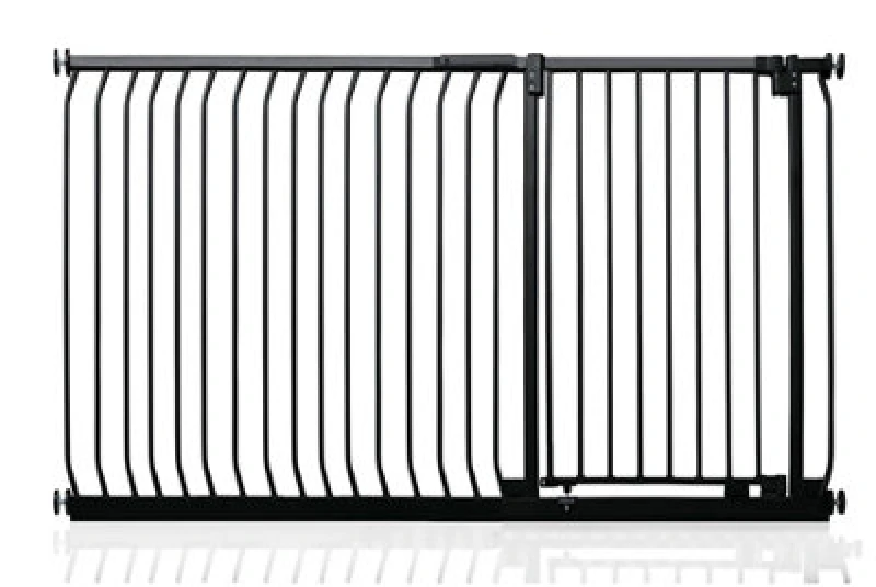 Image of Safetots Extra Tall Elite Safety Gate, 171Cm - 180Cm, Matt Black, Extra Tall 96.8Cm In Height, Pressure Fit Stair Gate