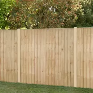 Image of Forest 6' x 5'6 Pressure Treated Vertical Closeboard Fence Panel (1.83m x 1.69m)