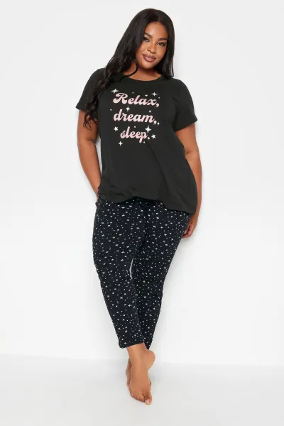 Image of 'Relax Dream Sleep' Star Print Pyjama Set