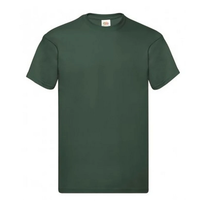 Image of Fruit Of The Loom Fruit of the Loom Men Original Short Sleeve T-Shirt in Bottle Green Size: Small Bottle Green S Male 5054171592586
