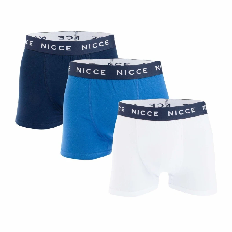 Image of Nicce Cosum 3 Pack Boxer Shorts - Blue Blue XL