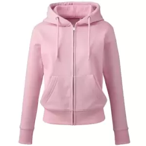 Image of Anthem Womens/Ladies Organic Full Zip Hoodie (M) (Pink)