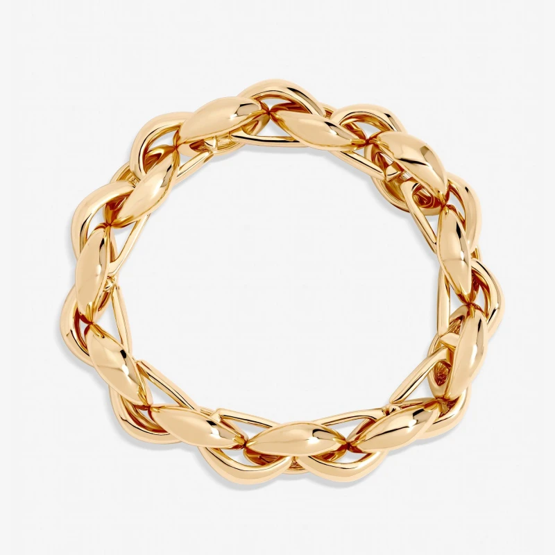 Image of Mood Gold Plated Statement Chain Stretch Bracelet Gold female One Size