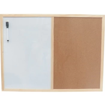 Image of Combination Mag Drywipe/Cork Board 900X600MM Wood - Offis