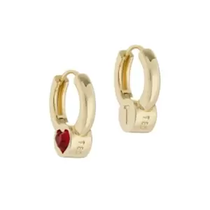 Image of Ted Baker Heartie Heart Rock Huggie Earringss