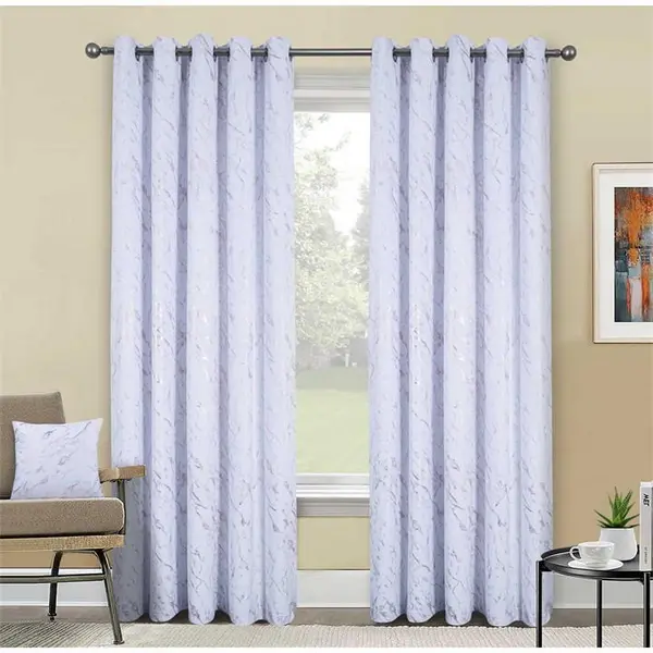 Image of Home Curtains Mabel Thermal Lined Eyelet Curtains Eyelet Curtains 45x54 Grey 76719602000