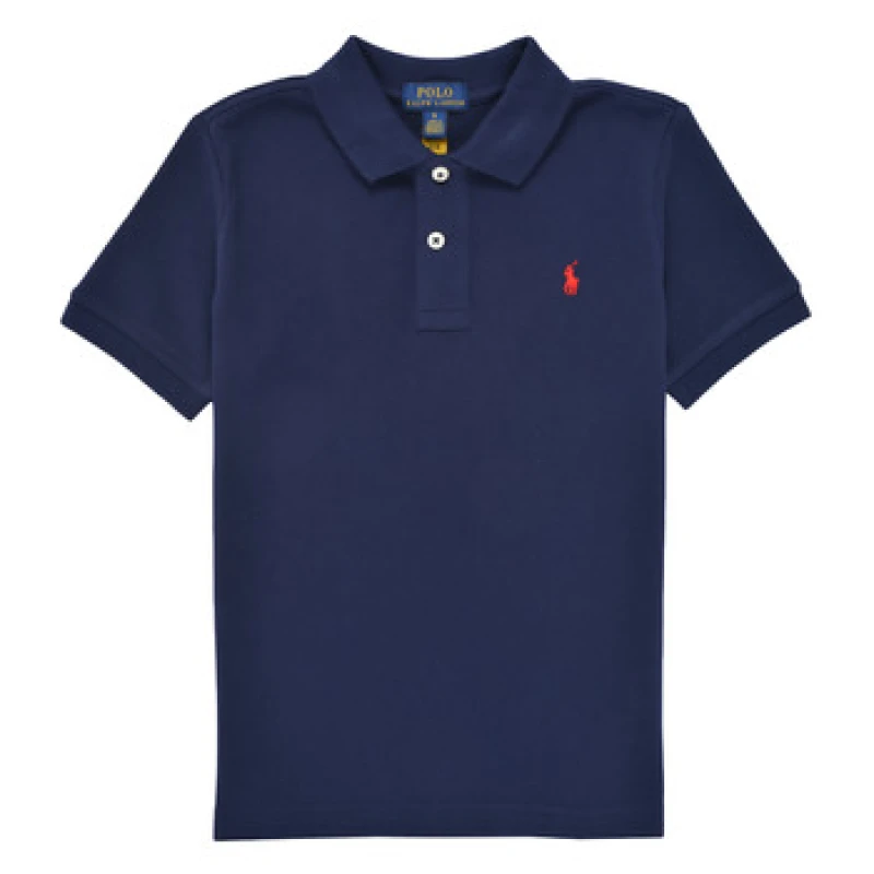 Image of Polo Ralph Lauren MENCHI boys's Children's polo shirt in Marine
