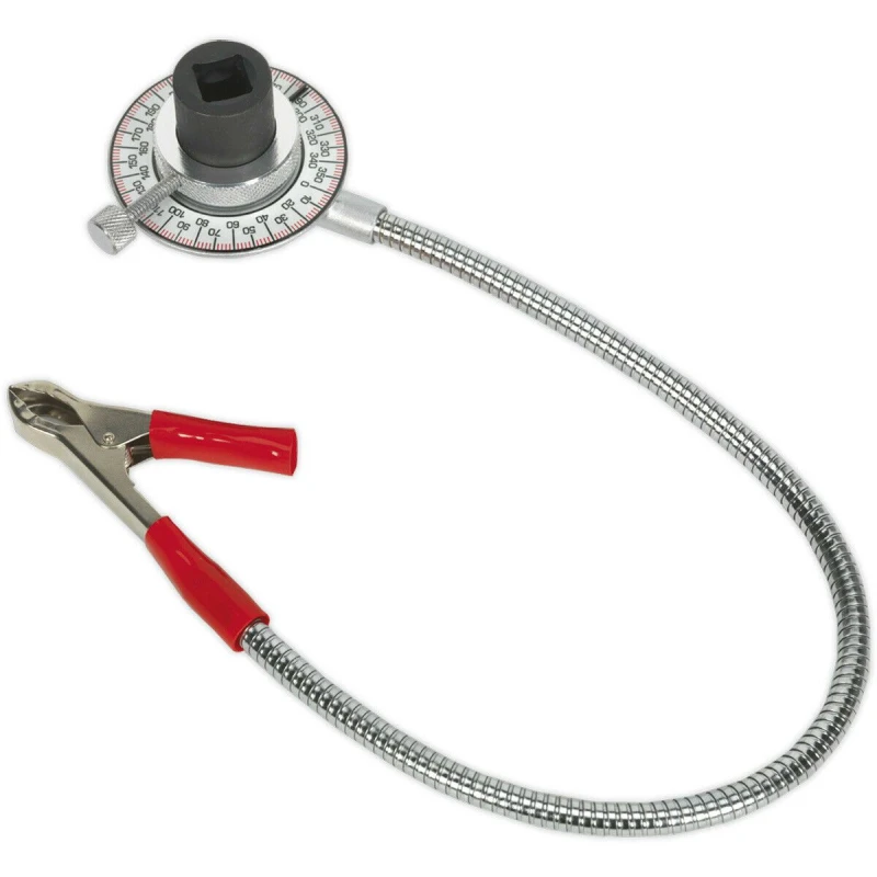 Image of Loops Clip-On Angular Torque Gauge - 1/2" Sq Drive - Long Reach Flexi Arm - Steel Dial Metallics