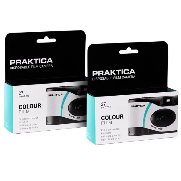 Image of PRAKTICA Luxmedia 35mm Disposable Film Camera with Flash & 27 Exposure ISO400 Film (Pack of 2)