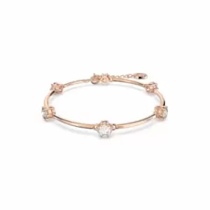 Image of Swarovski Constella Rose Gold-Tone Plated round Cut Bangle 5654495