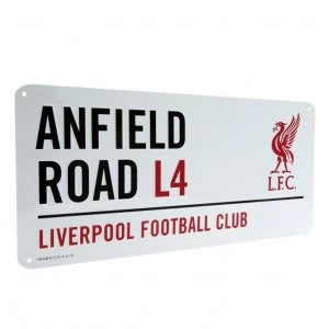 Image of Liverpool FC White Street Sign