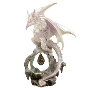 Image of Dream Crystal Fantasy Winter Warrior Dragon Figurine