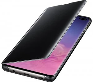 Image of Galaxy S10+ Plastic Clear View Case Black