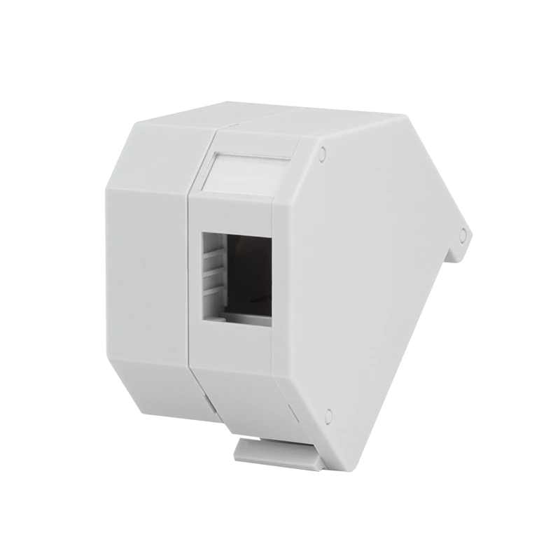 Image of LogiLink DIN rail mounting adapter for fiber couplers. stackable