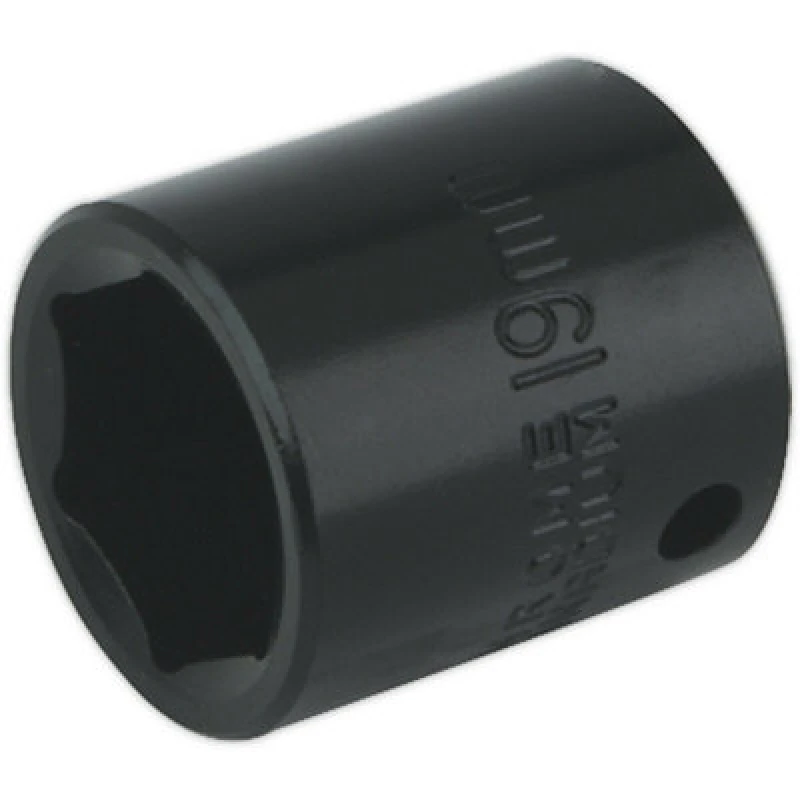 Image of Loops 19mm Forged Impact Socket - 3/8 Inch Sq Drive - Chrome-Vanadium Wrench Socket Multi