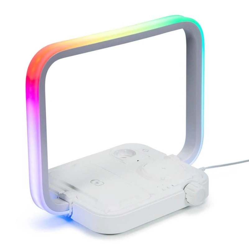 Image of ValueLights White 3-in-1 Wireless Charging Pad with Colour Changing Light White