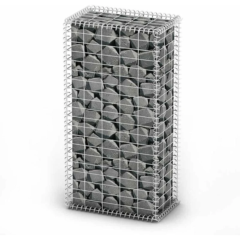 Image of Vidaxl Gabion Basket With Lids Galvanised Wire 100 X 50 X 30 Cm